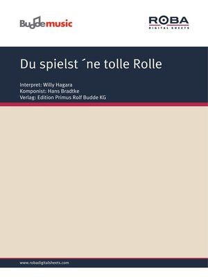 cover image of Du spielst ´ne tolle Rolle